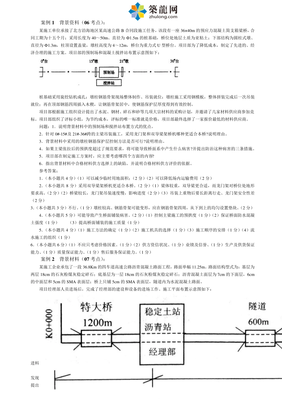一建《公路工程》经典案例(32个)_第1页