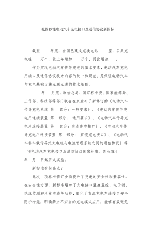 一张图秒懂电动汽车充电接口及通信协议新国标