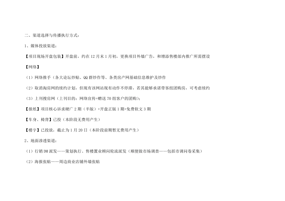 一期一批次强势蓄客开盘期推广执行计划(最终版)_第3页