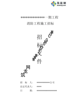 一期工程消防工程招标文件_清单_