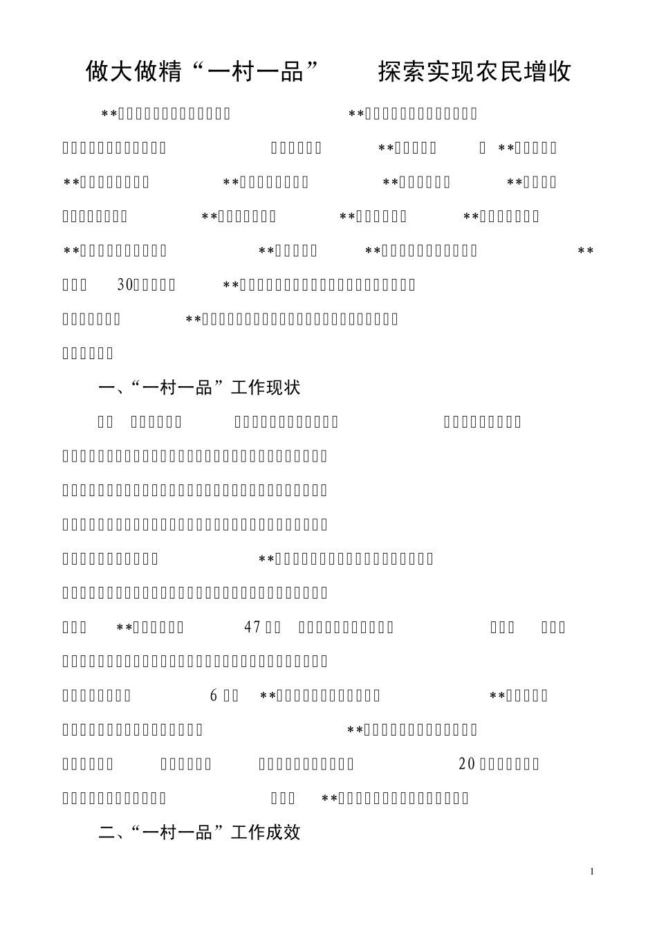 一村一品工作总结_第1页