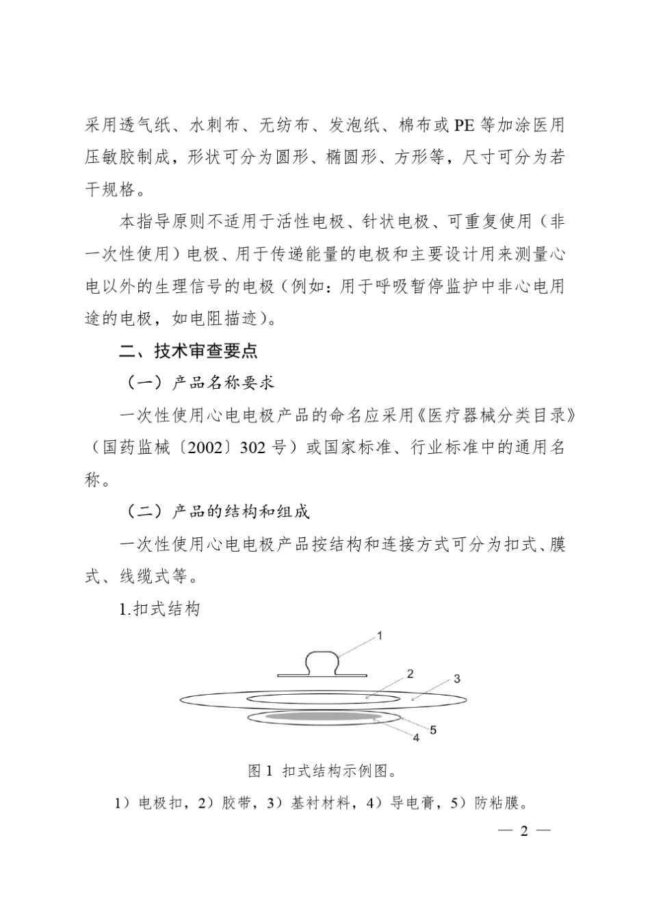 一次性使用心电电极注册技术审查指导原则_第2页