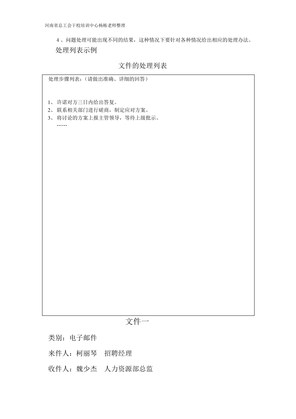一级人力资源管理师公文筐,文件筐真题(AVE公司)DOC_第2页