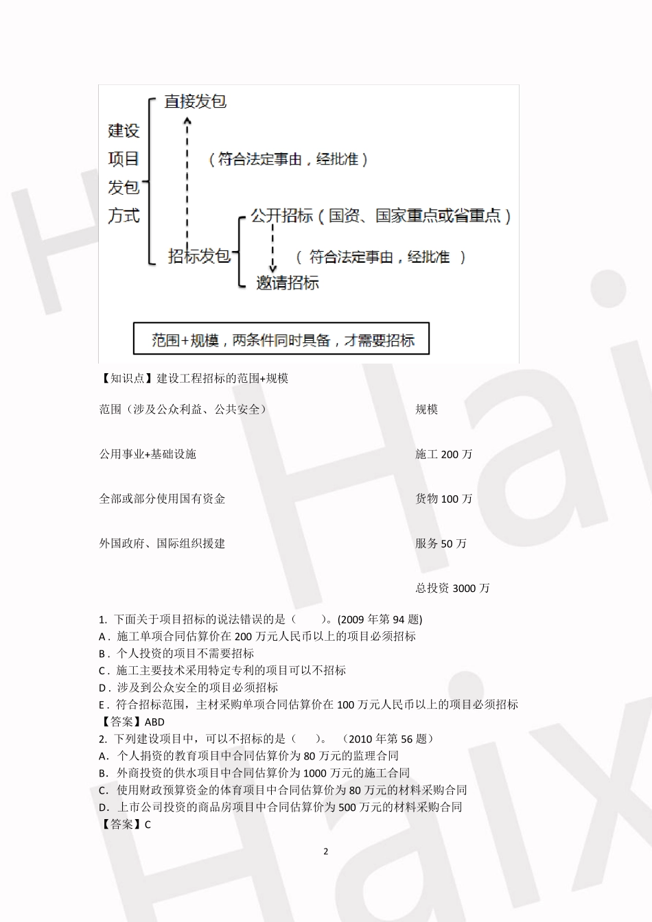 一级建造师建设工程法规及相关知识陈印真题解析_第2页