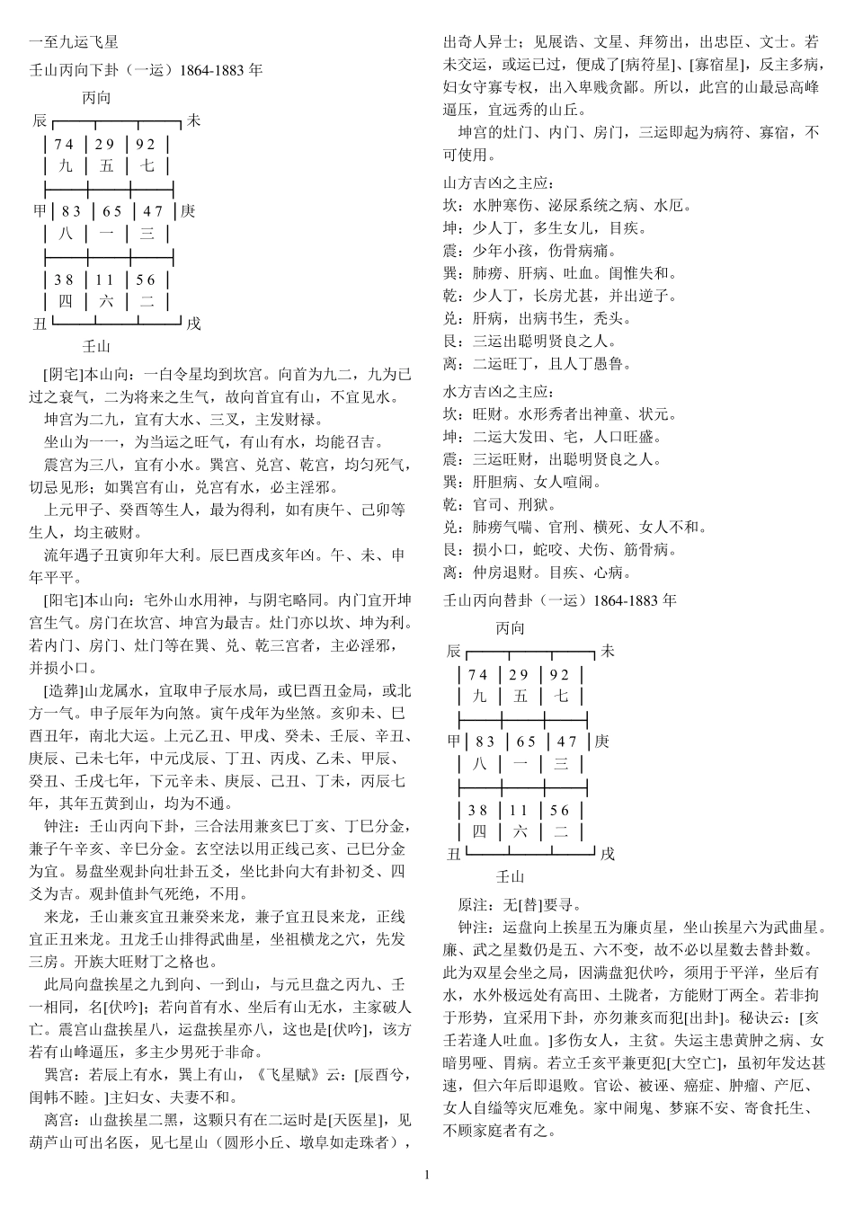 一至九运飞星_第1页