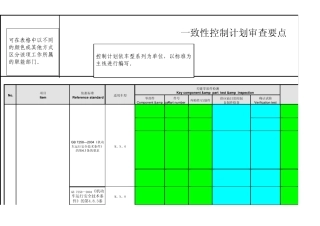 一致性控制计划格式