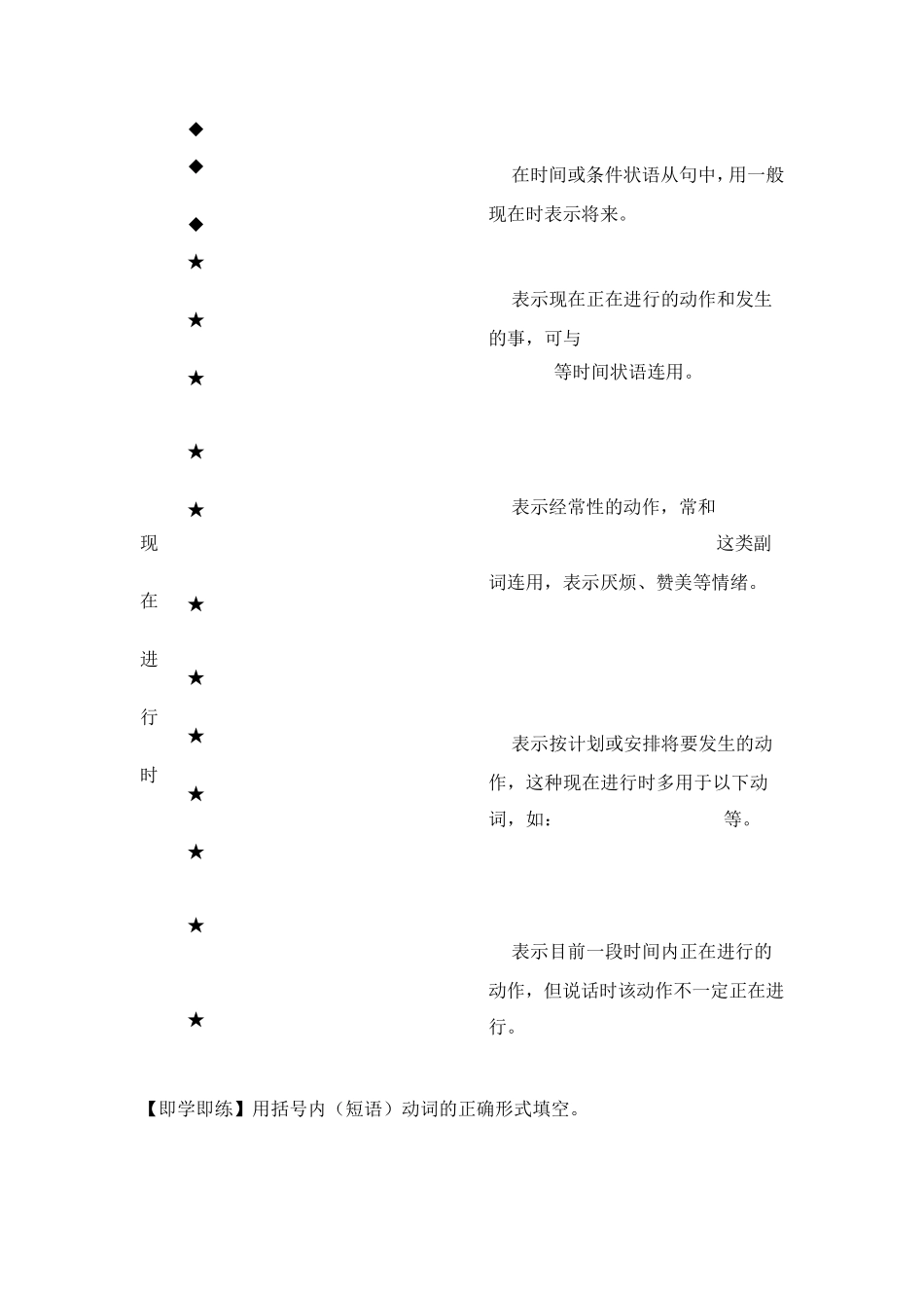 一般现在时与现在进行时用法小结_第2页