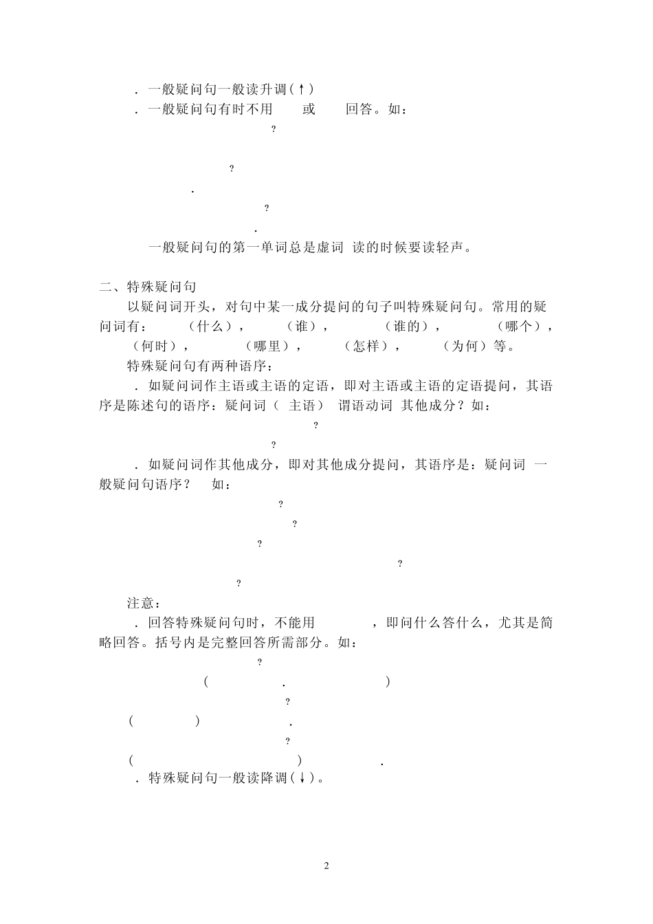 一般疑问句,否定句改写_第2页