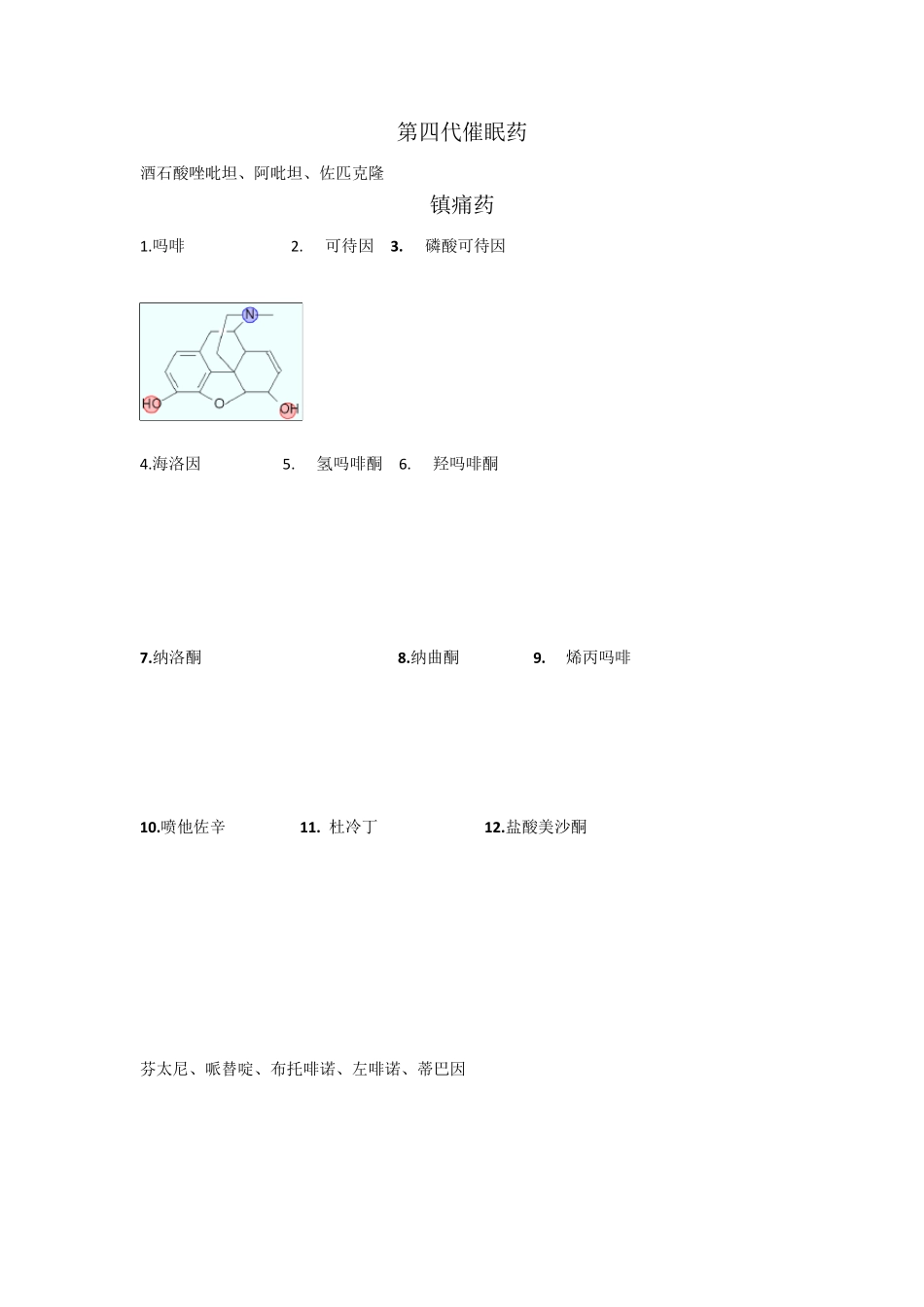 一般药物结构式及名称_第2页