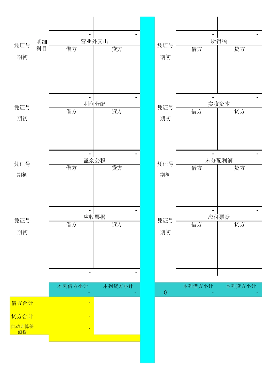 丁字帐、科目汇总表、报表自动生成_第3页