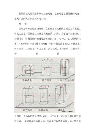 七大晶系图解