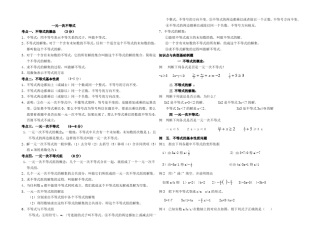 七年级一元一次不等式知识点及典型例题