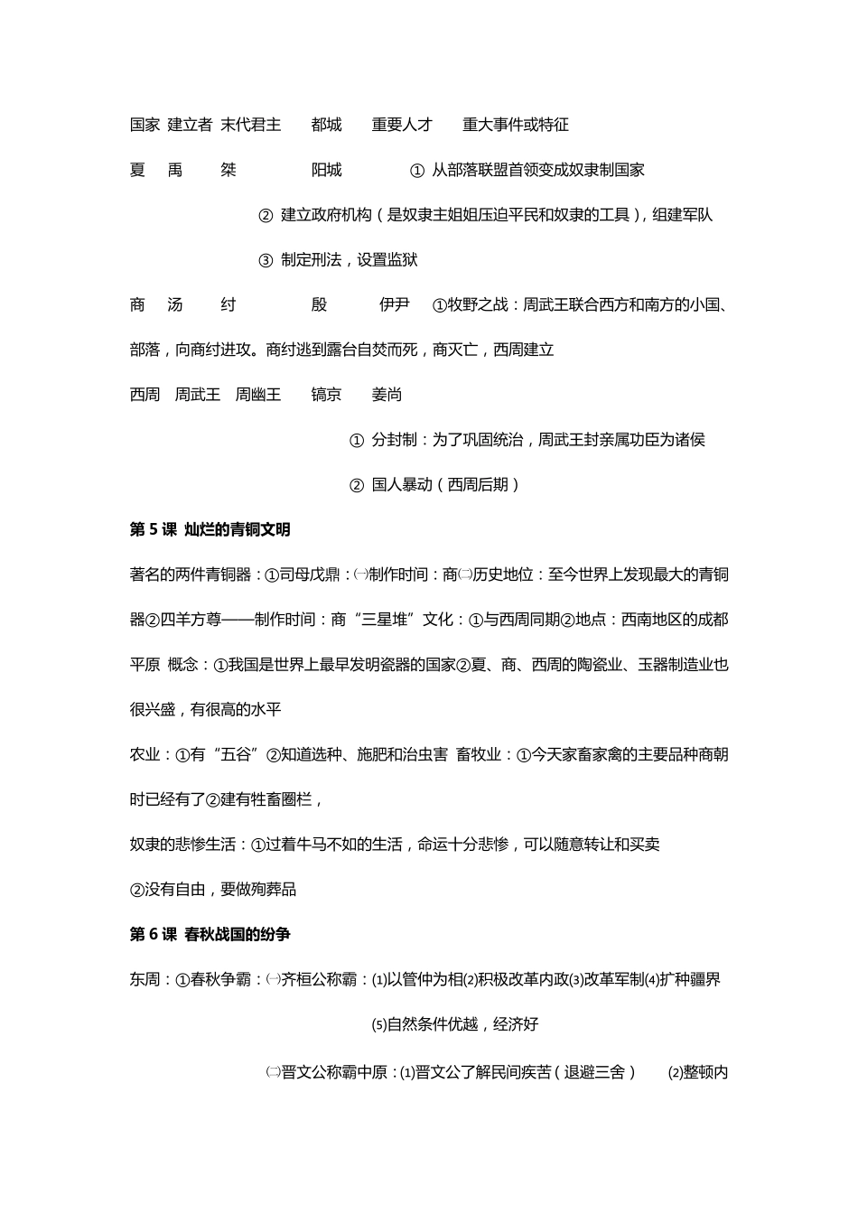 七年级上册历史笔记_第3页