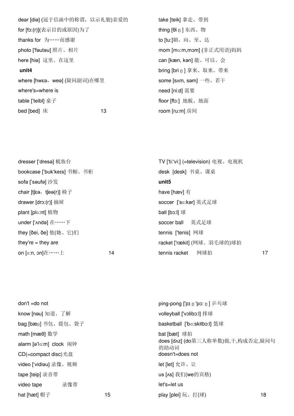 七年级上册英语单词_第3页