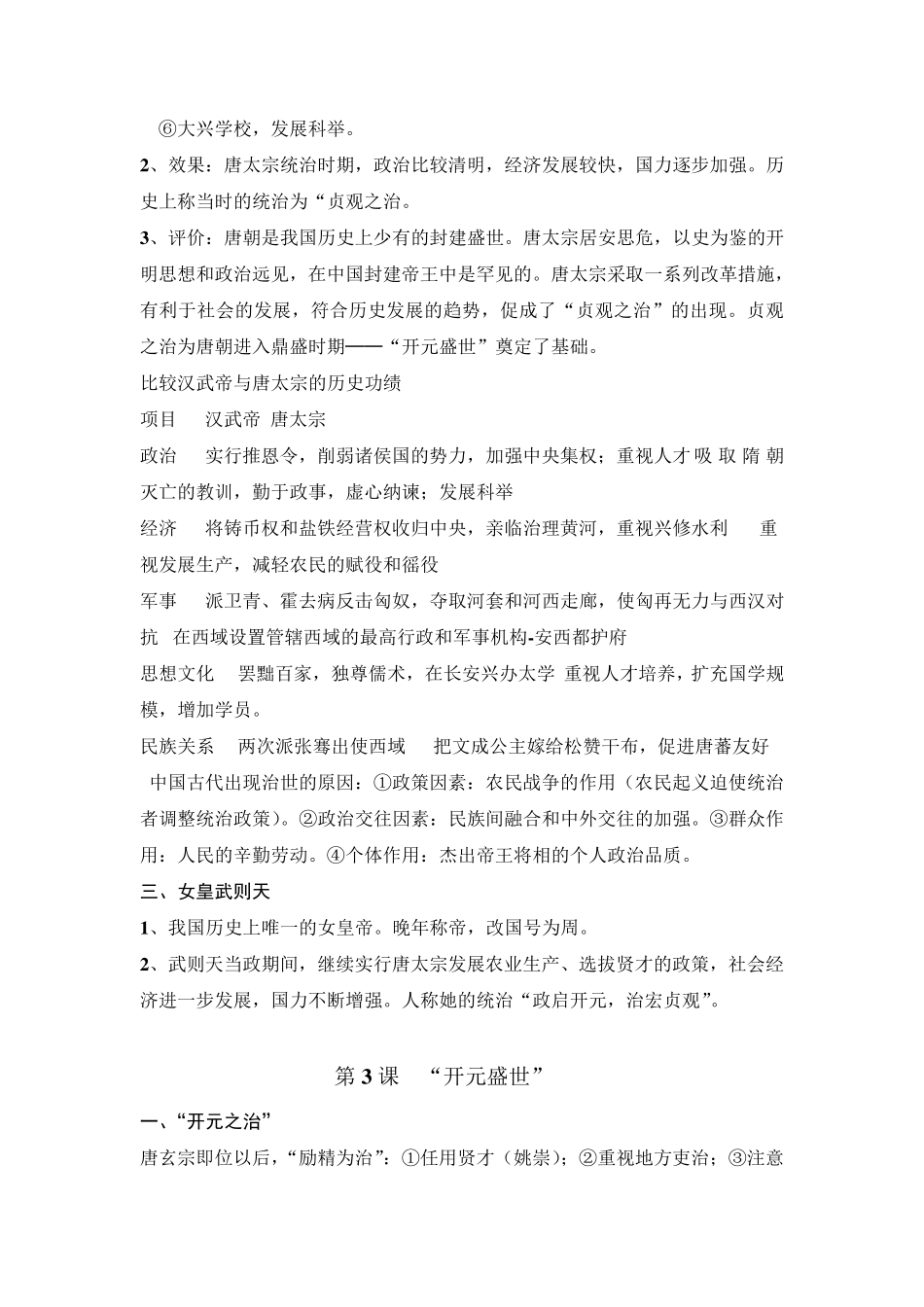 七年级下册历史知识要点归纳总结_第3页