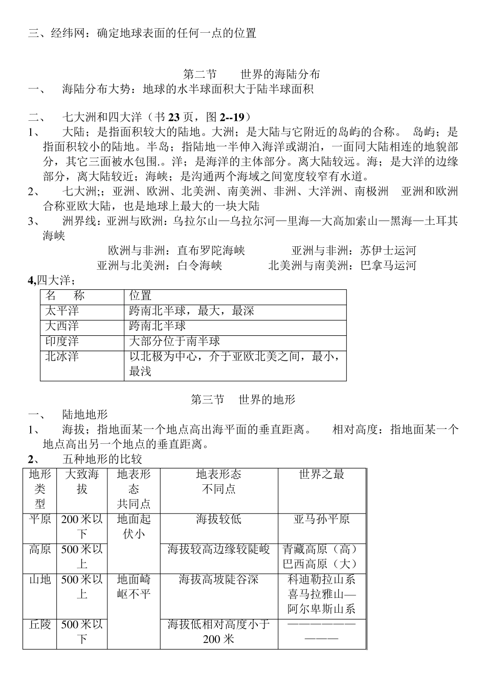 七年级地理上册知识点整合_第3页