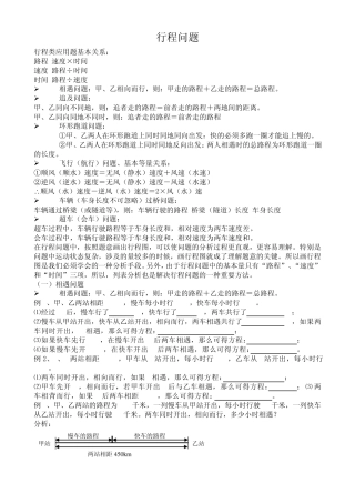 七年级实际问题与一元一次方程行程问题