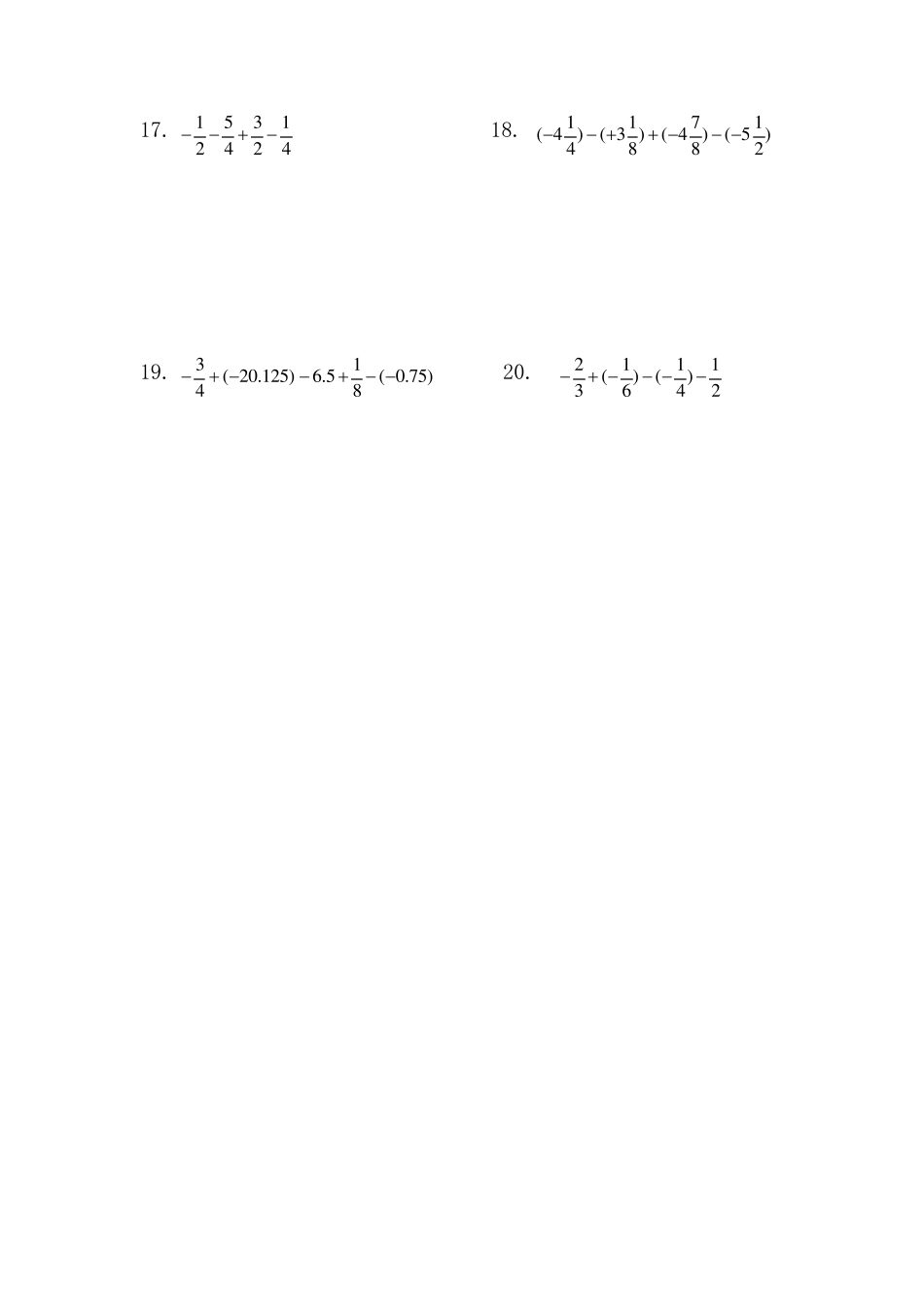 七年级数学有理数的混合运算练习题_第3页
