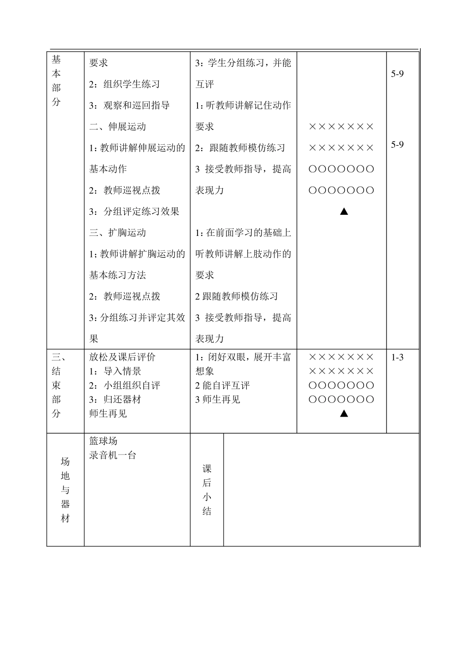 七年级第一学期体育与健康教案_第3页