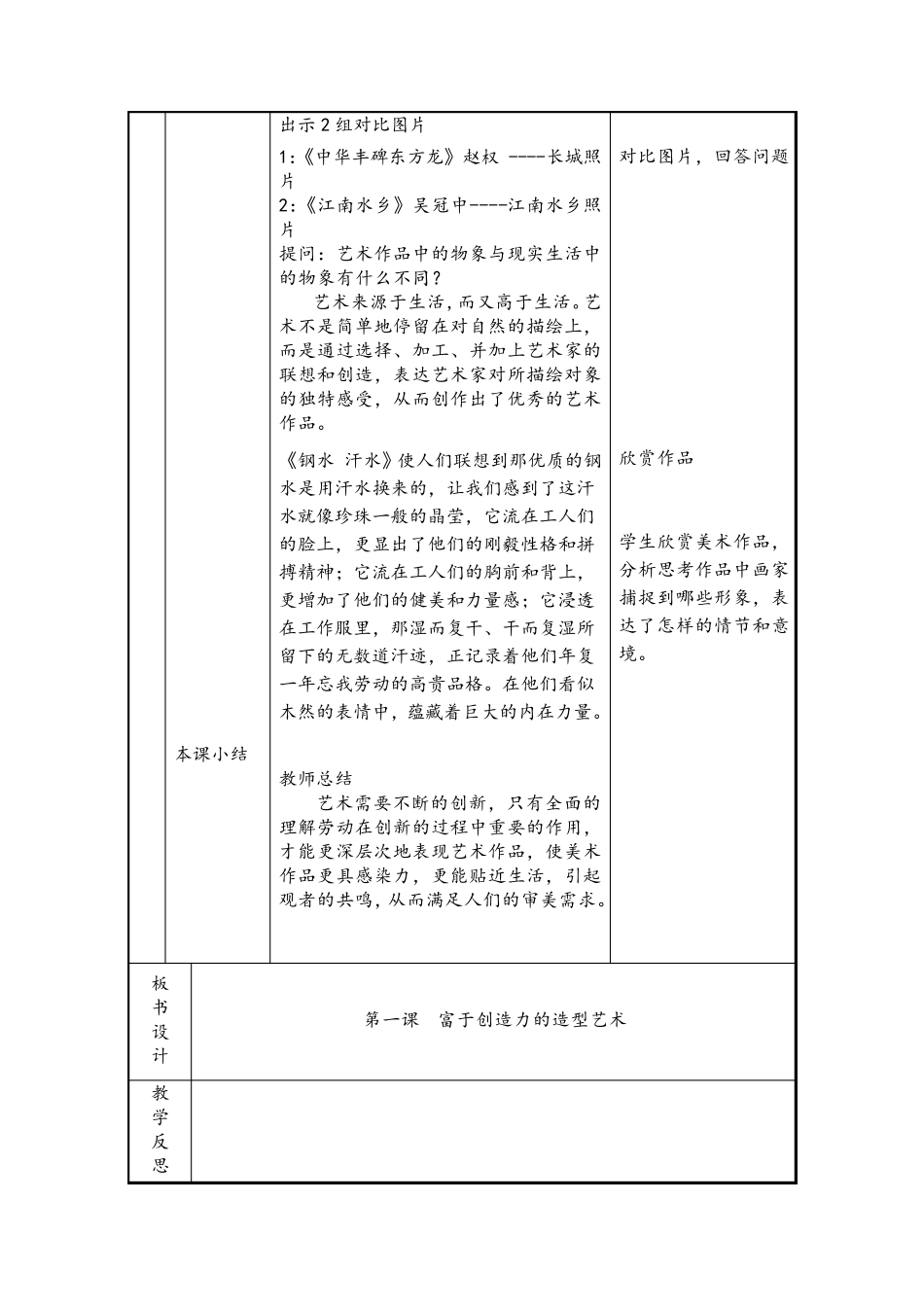 七年级美术上册第一单元什么是美术,富于创造力的造型艺术美术是个大家族_第2页