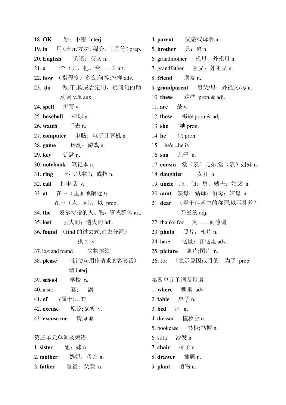 七年级英语上册单词表人教版(新课标)_第2页