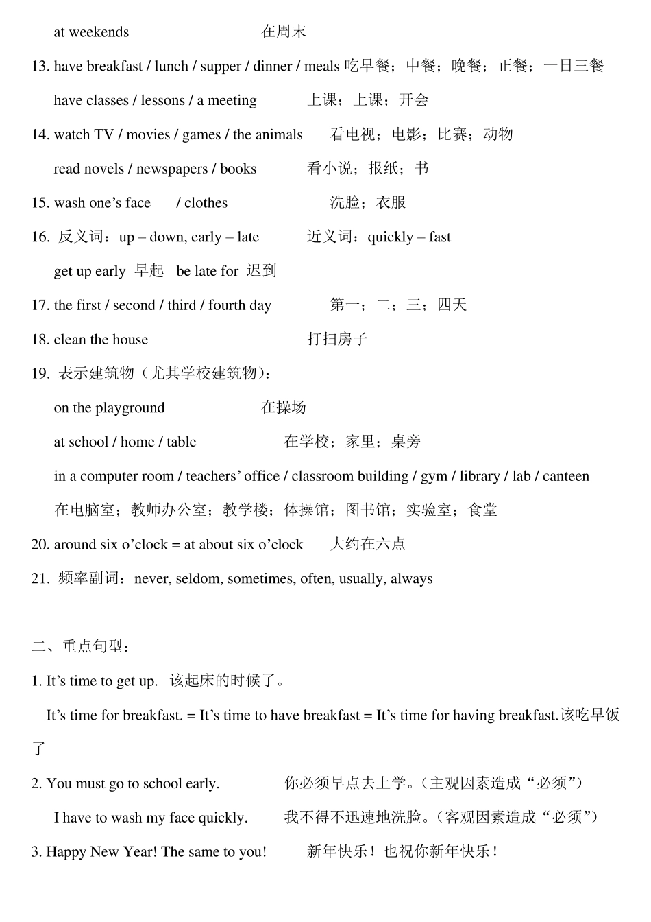 七年级英语下册unit5知识点归纳仁爱版_第2页