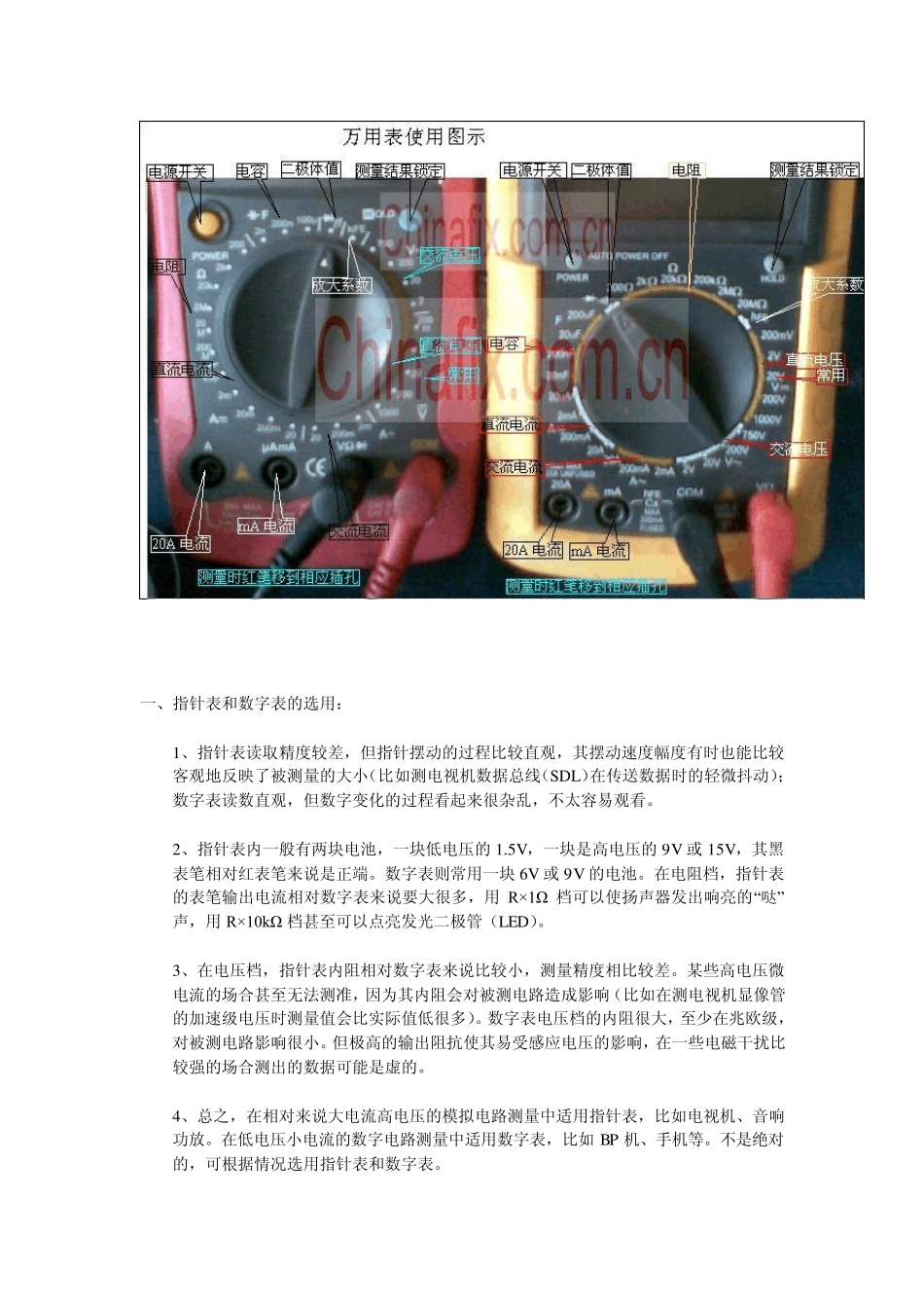 万用表使用方法图解免费下载_第2页