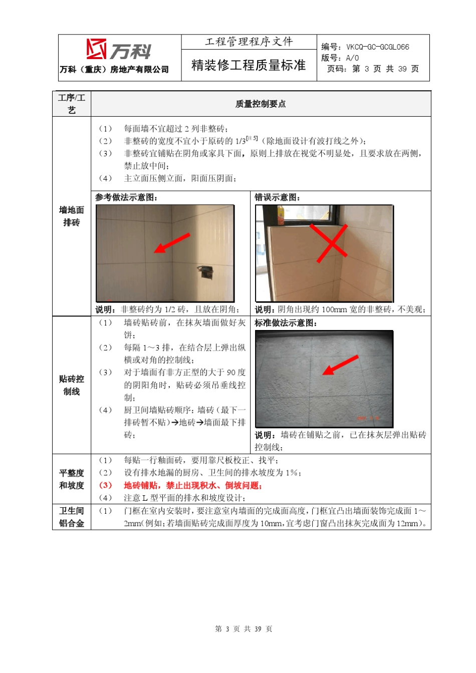 万科(重庆)精装修工程质量技术标准_第3页