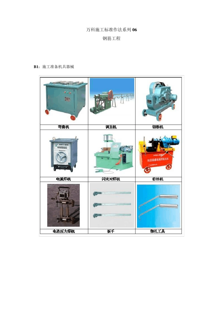 万科施工标准作法系列[钢筋工程]_第1页