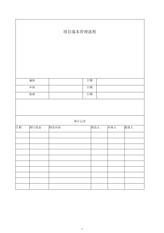 万科集团项目成本管理流程.