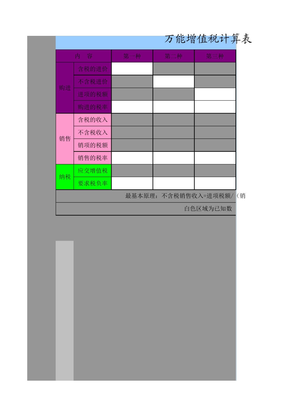 万能增值税计算表[简易版]_第1页