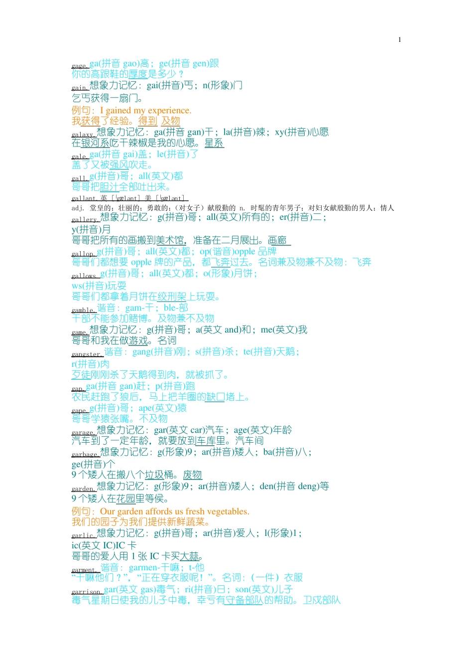 万词右脑光速图形图像记单词,最符合中国人习惯之方法g_第1页