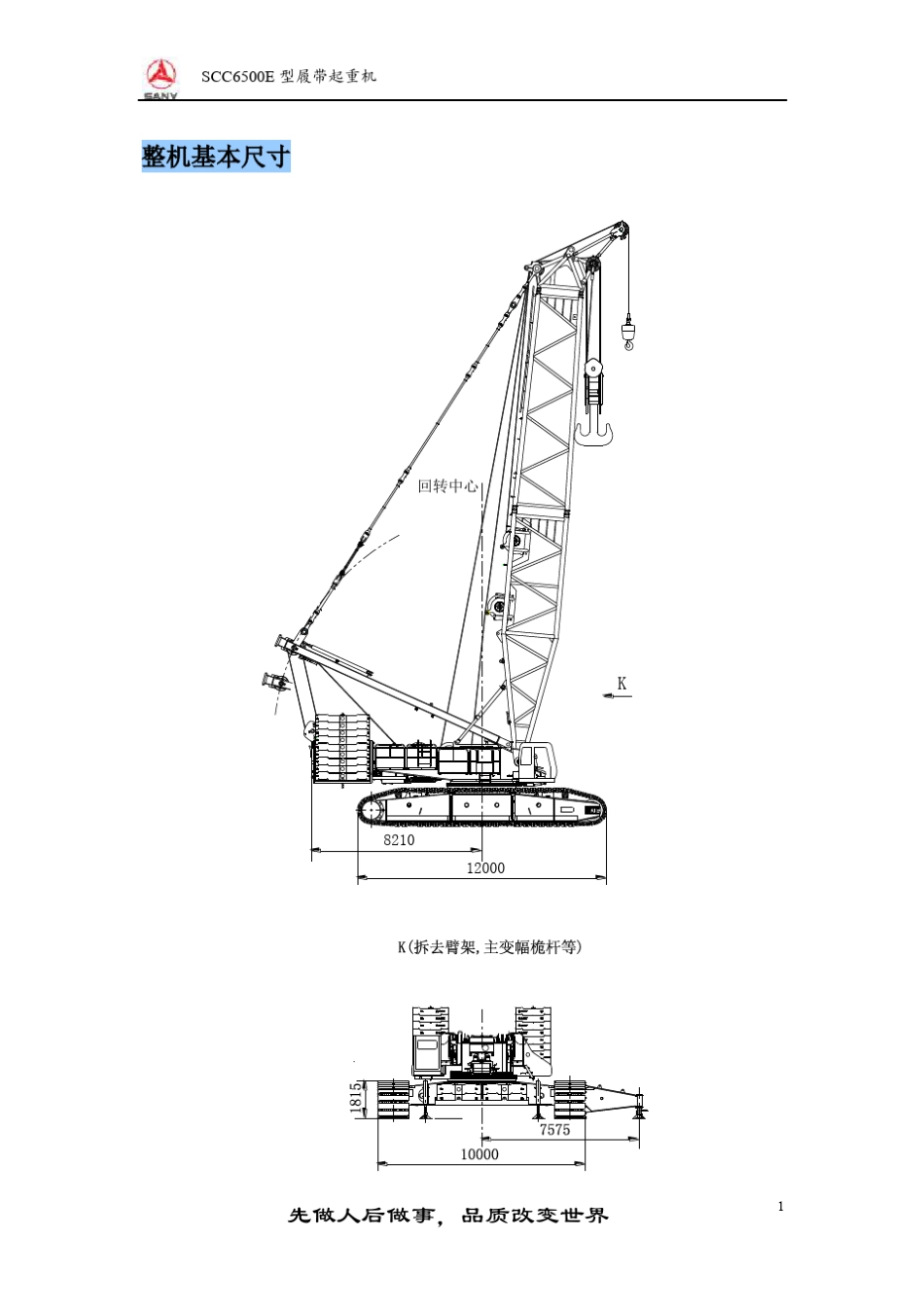 三一SCC6500E履带吊性能表中文完整_第1页