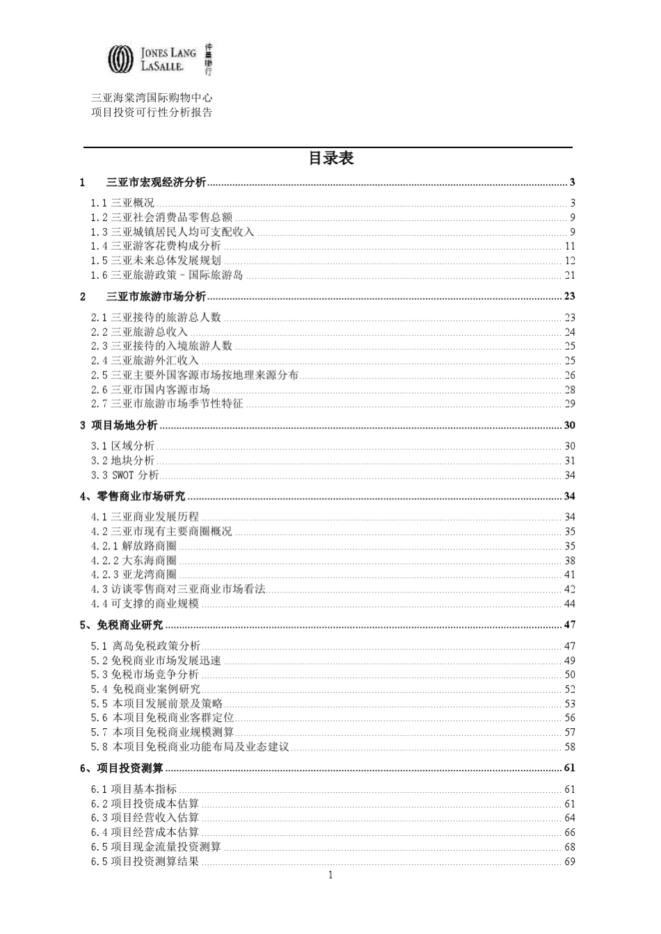 三亚海棠湾国际购物中心项目投资可行性分析报告_第2页