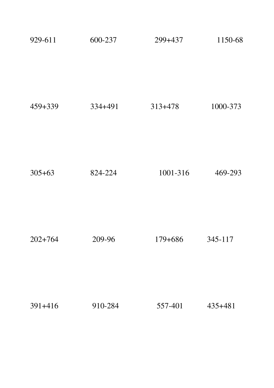 三位数加减竖式计算练习题_第2页