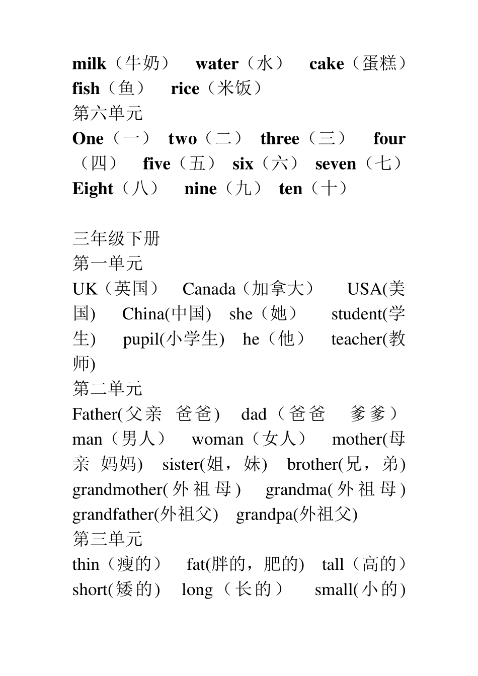 三到六年级的英语单词汇总_第2页