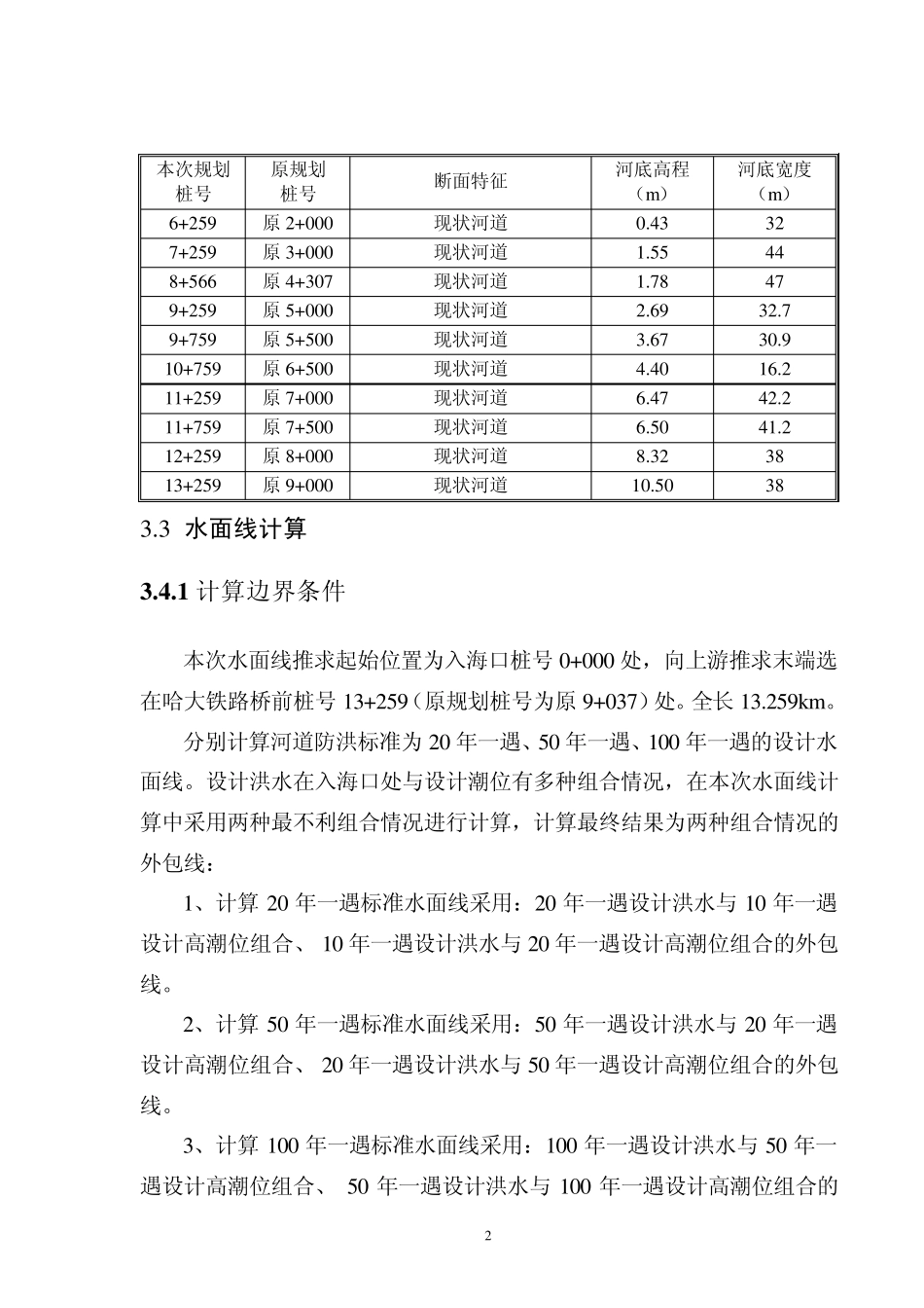 三十里河水面线推求_第2页