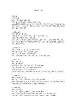 三国志刘备传攻略