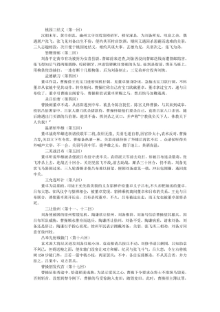三国演义重要情节梳理