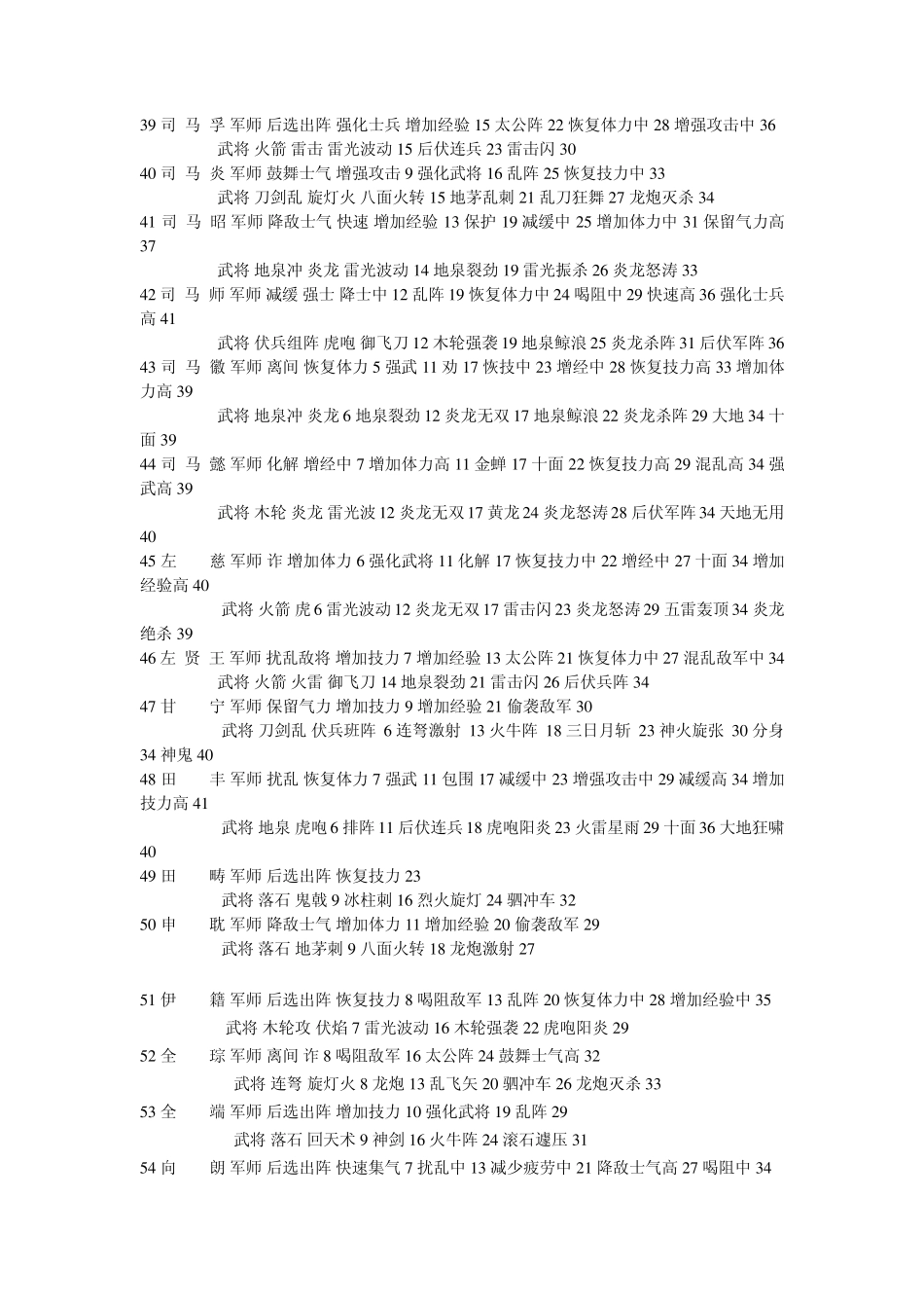 三国群英2全武将武将技军师技大全_第3页