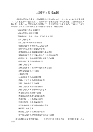 三国著名战役地图