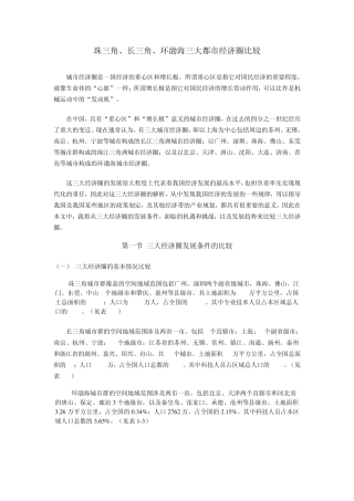 三大经济圈的比较