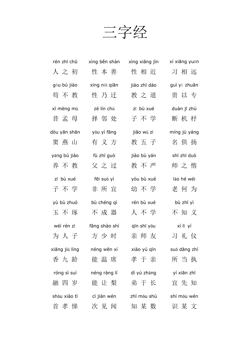 三字经(注音精华版)_第1页