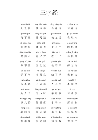 三字经(注音精华版)