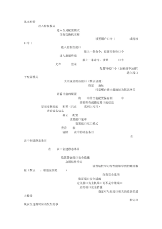 三层交换机配置命令以及中文解释
