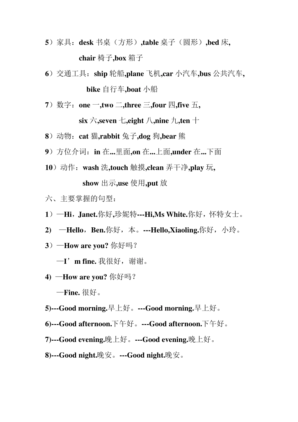 三年级上册英语知识点归纳_第3页