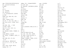 三年级上英语单词