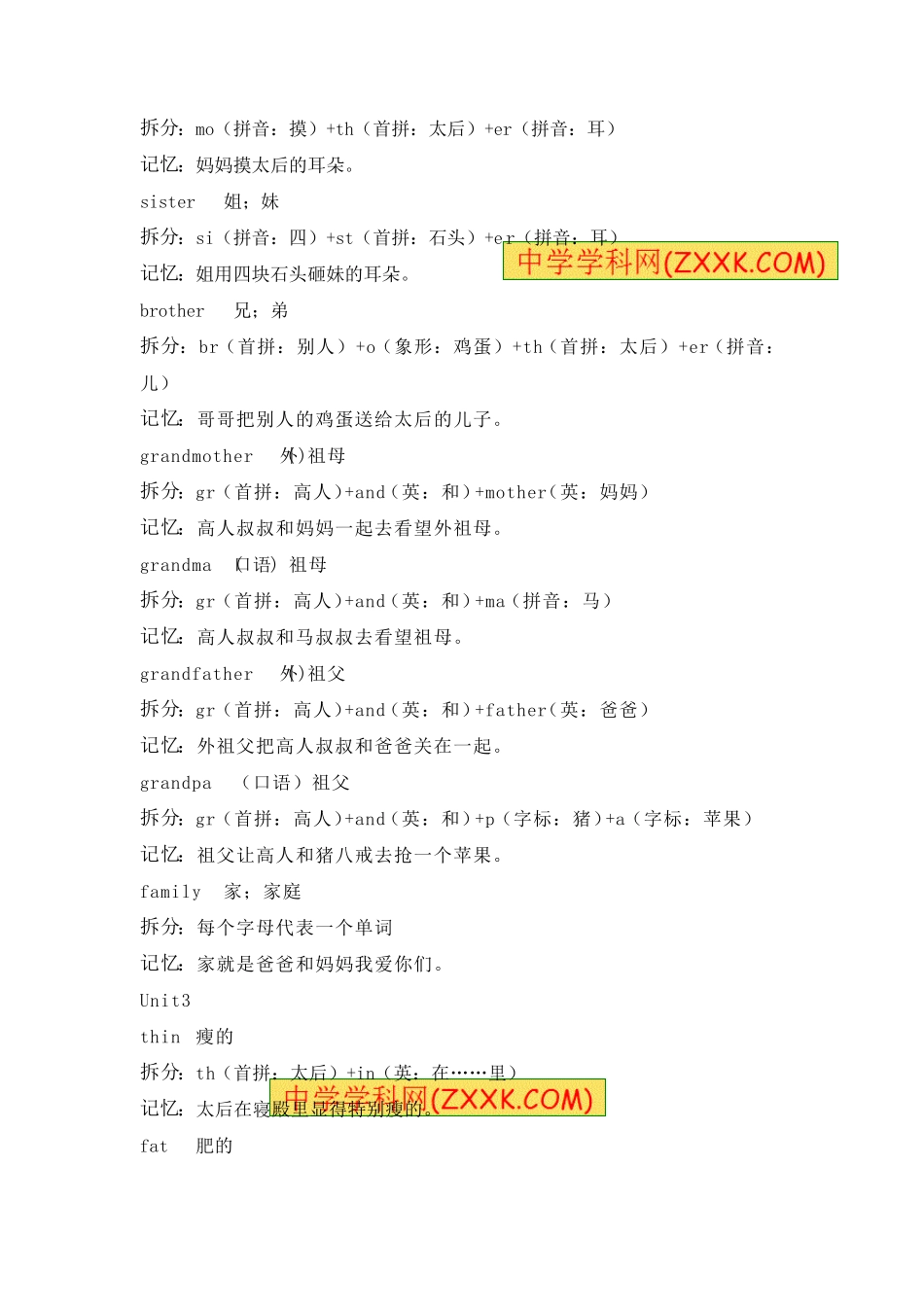 三年级下册英语单词趣味记忆法_第3页