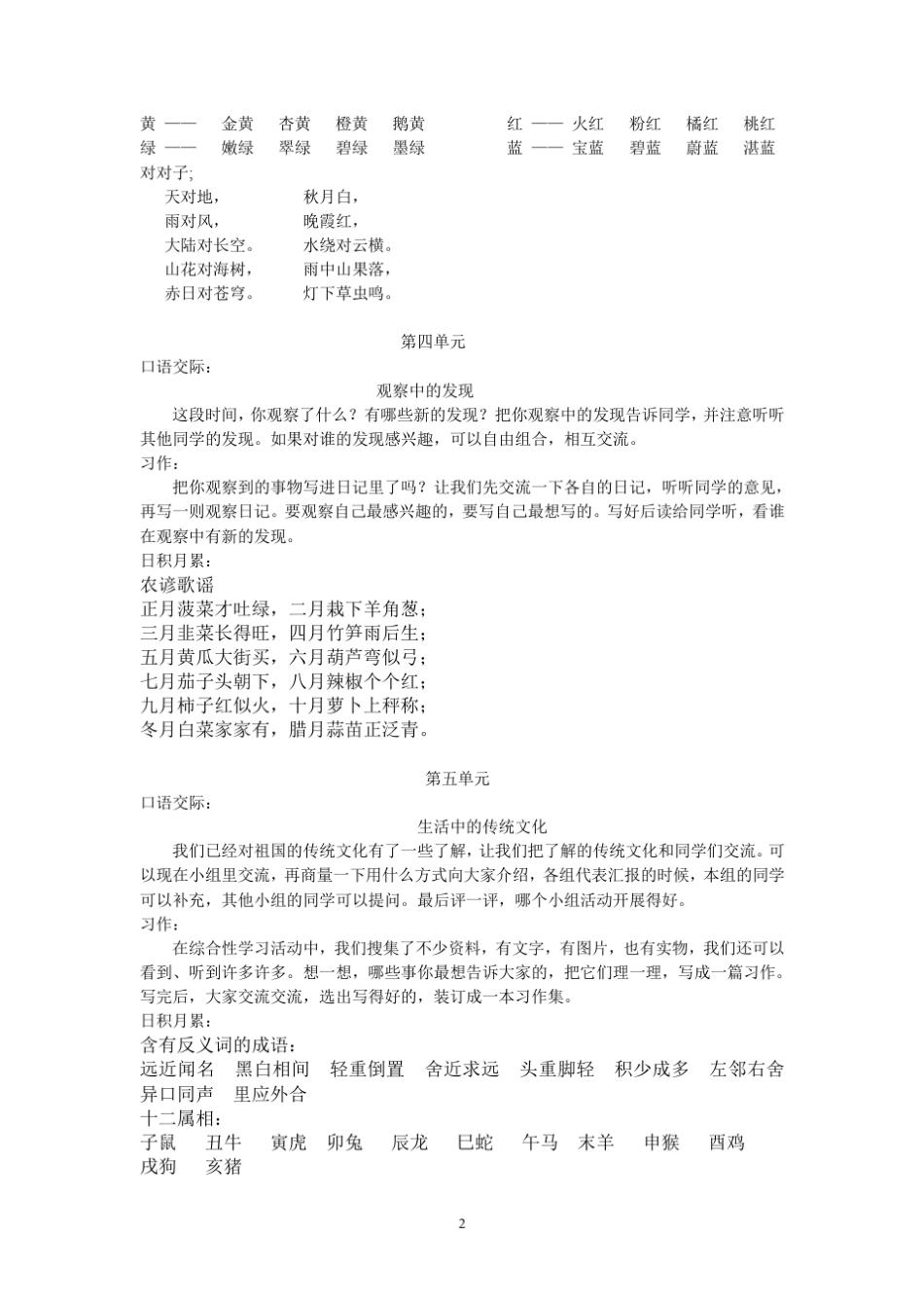 三年级口语交际日积月累_第2页