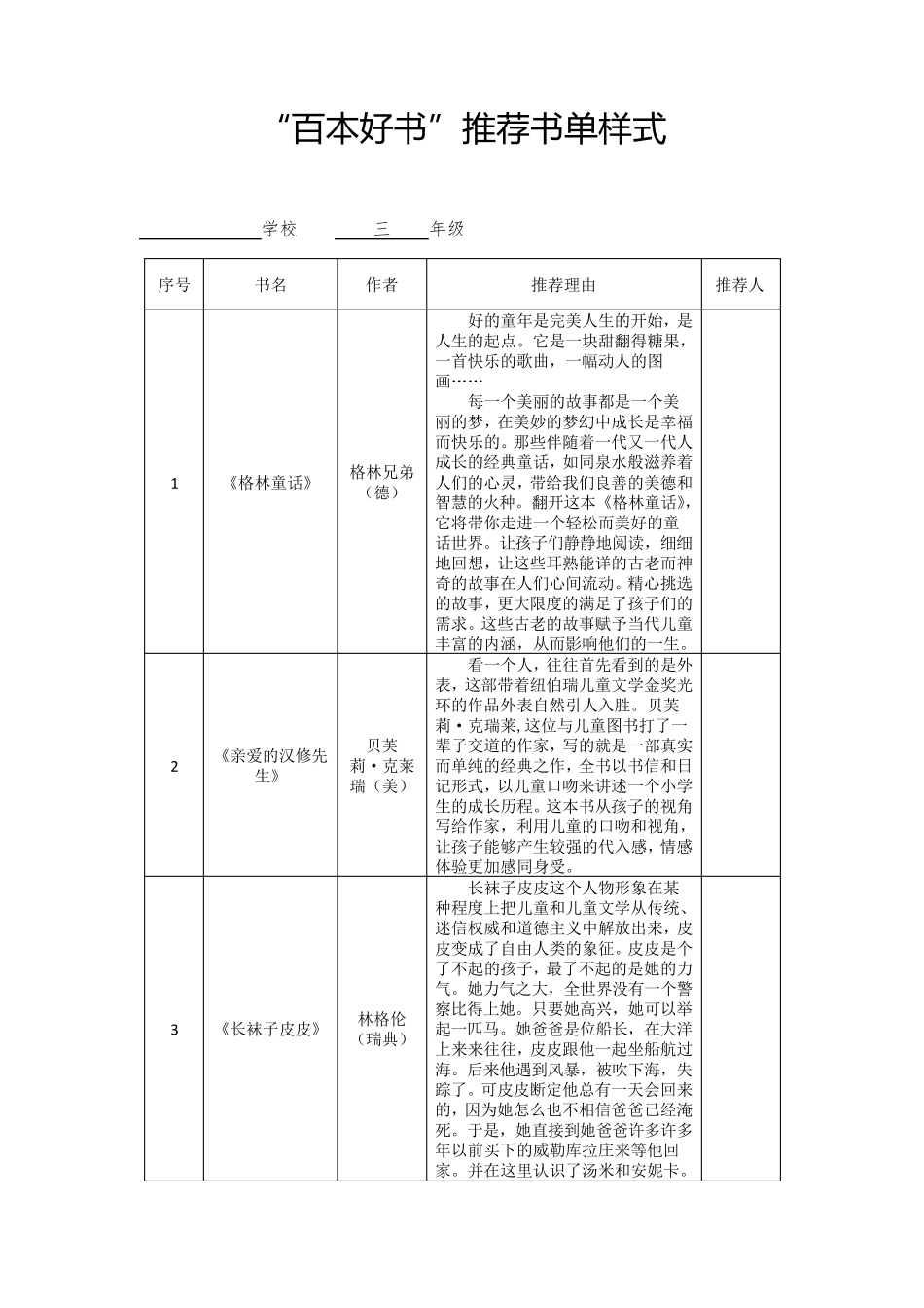 三年级好书推荐_第1页